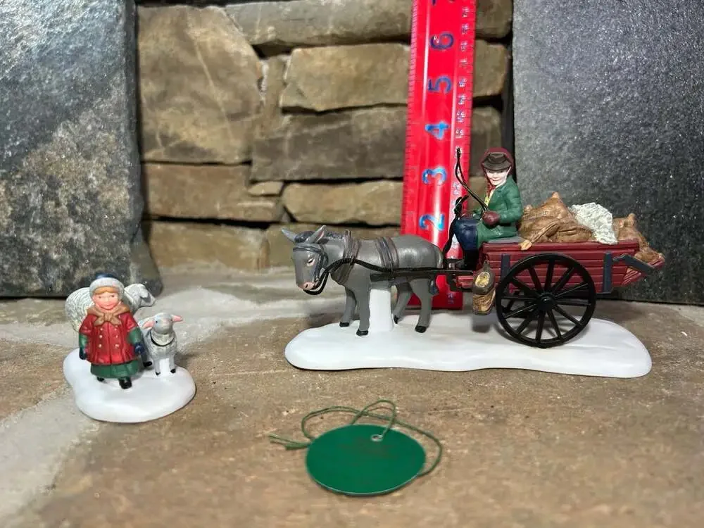 Dept 56Heritage Village Bringing Fleeces to the Mill